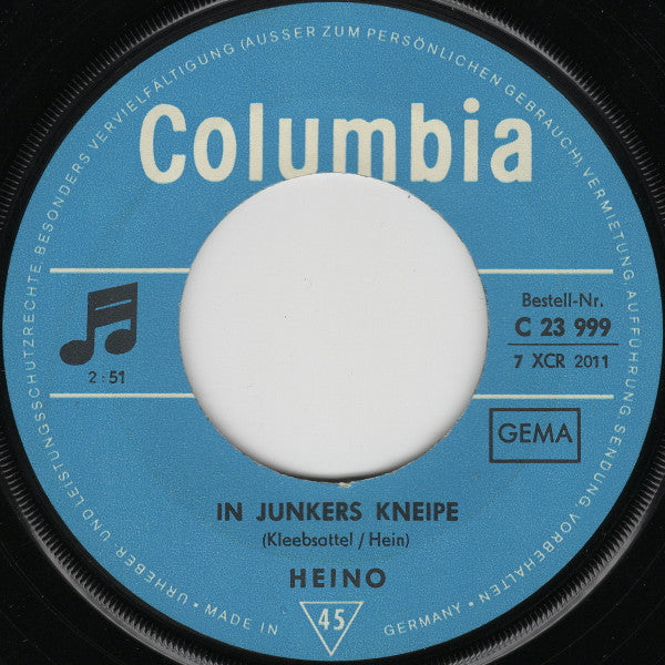 Heino : Wenn Die Kraniche Zieh'n / In Junkers Kneipe (7", Single)