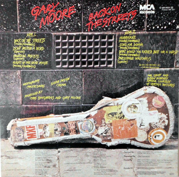 Gary Moore : Back On The Streets (LP, Album, RE)
