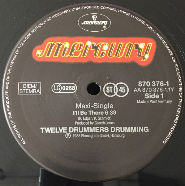 Twelve Drummers Drumming : I'll Be There (12", Maxi)