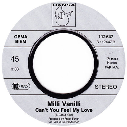 Milli Vanilli : Girl I'm Gonna Miss You (7", Single)