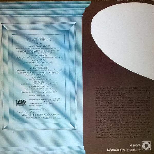 Led Zeppelin : Led Zeppelin II (LP, Album, Club, RE)