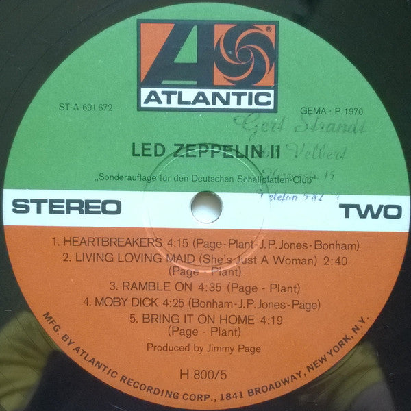 Led Zeppelin : Led Zeppelin II (LP, Album, Club, RE)