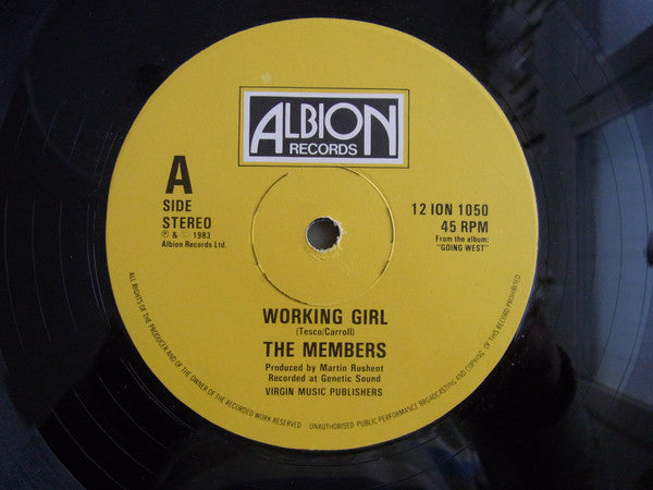 The Members : Working Girl (12", Single)