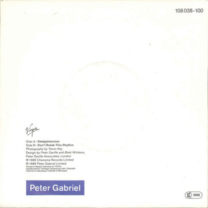 Peter Gabriel : Sledgehammer (7", Single)