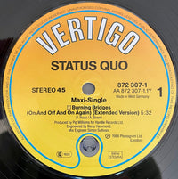 Status Quo : Burning Bridges (On And Off And On Again) (12", Maxi)