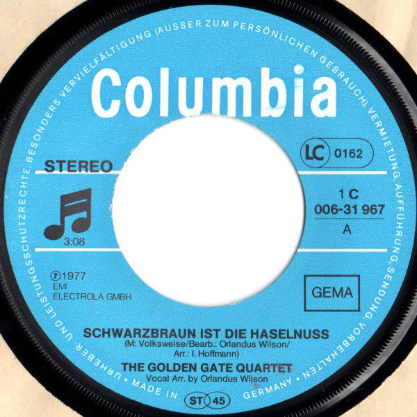 The Golden Gate Quartet : Schwarzbraun Ist Die Haselnuss (7", Single)