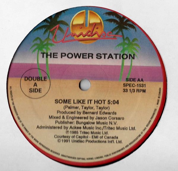 Glenn Frey / The Power Station : The Heat Is On / Some Like It Hot (12")
