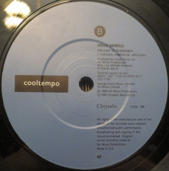 Milli Vanilli : All Or Nothing (US Remix) (7", Single, Pos)