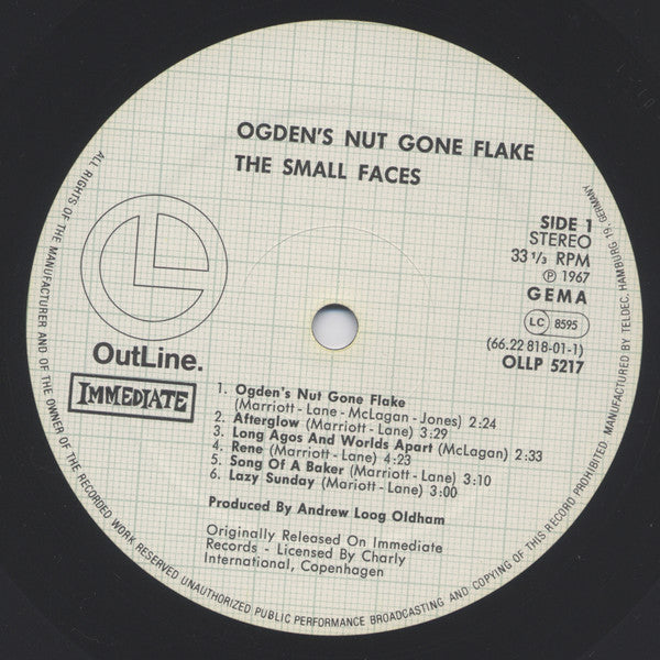 Small Faces : Ogdens' Nut Gone Flake (LP, Album, RE)