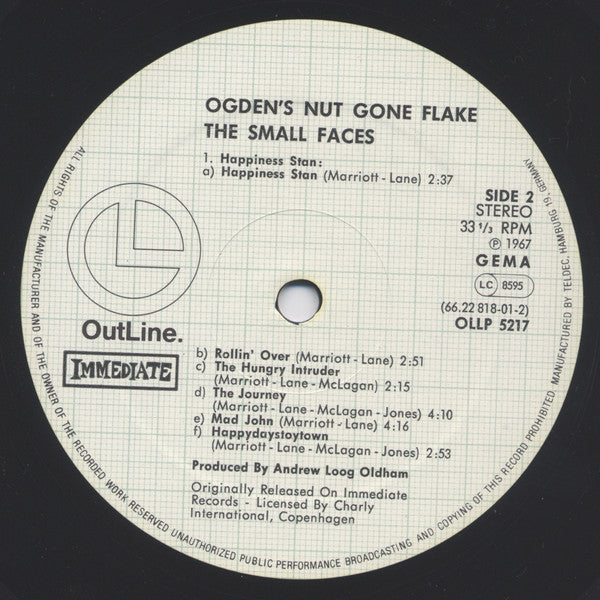 Small Faces : Ogdens' Nut Gone Flake (LP, Album, RE)