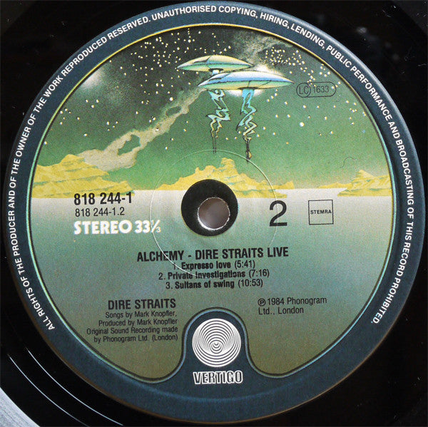 Dire Straits : Alchemy - Dire Straits Live (2xLP, Album, Gat)
