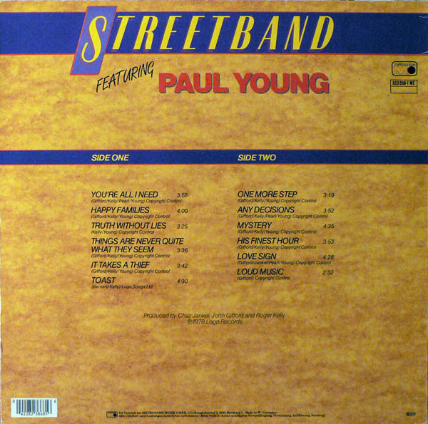 Streetband Featuring Paul Young : London (LP, Album)
