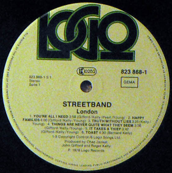 Streetband Featuring Paul Young : London (LP, Album)