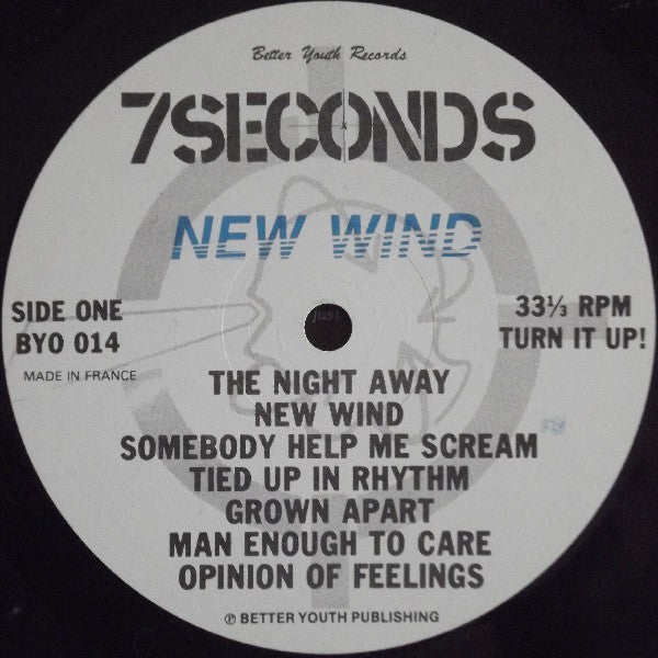 7 Seconds : New Wind (LP, Album, Whi)