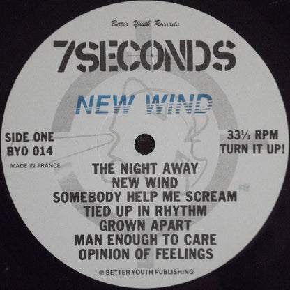 7 Seconds : New Wind (LP, Album, Whi)