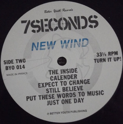 7 Seconds : New Wind (LP, Album, Whi)