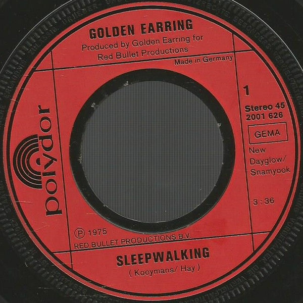 Golden Earring : Sleepwalkin' (7", Single)
