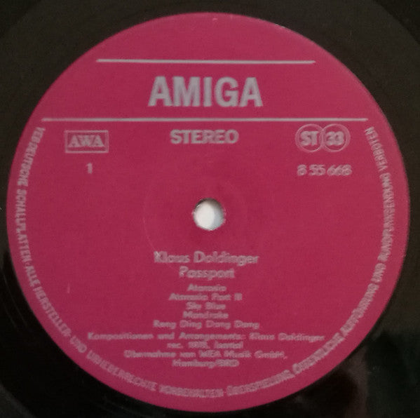 Passport (2), Klaus Doldinger : Klaus Doldinger Passport (LP, Album, Red)