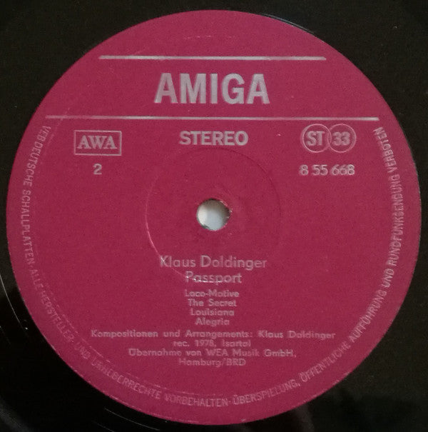 Passport (2), Klaus Doldinger : Klaus Doldinger Passport (LP, Album, Red)