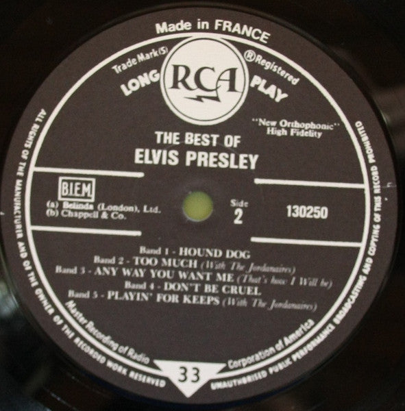 Elvis Presley : The Best Of Elvis (10", Comp, Mono, RE)