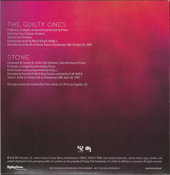 Prince : The Guilty Ones / Stone (7", Single)