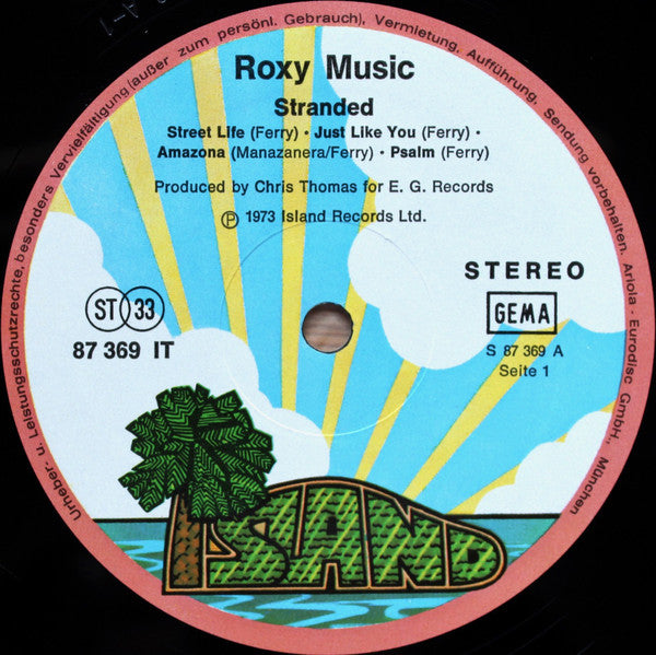 Roxy Music : Stranded (LP, Album, Gat)