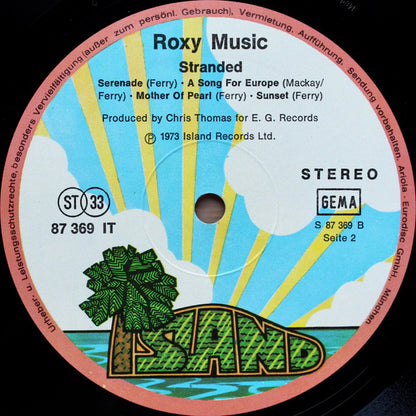 Roxy Music : Stranded (LP, Album, Gat)