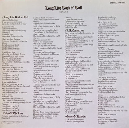 Rainbow : Long Live Rock 'N' Roll (LP, Album, Gat)