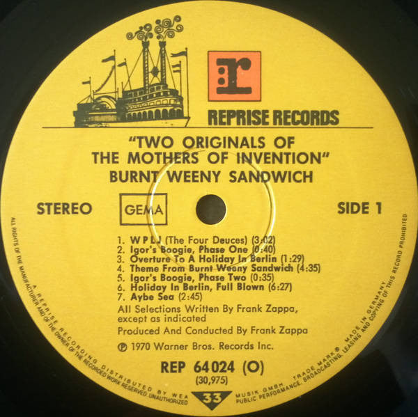 The Mothers : 2 Originals Of The Mothers Of Invention (2xLP, Comp, Gat)