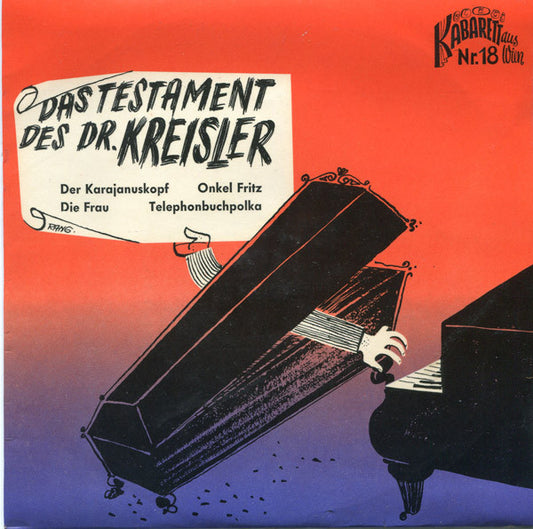 Georg Kreisler : Das Testament Des Dr. Kreisler (7", EP, Mono)