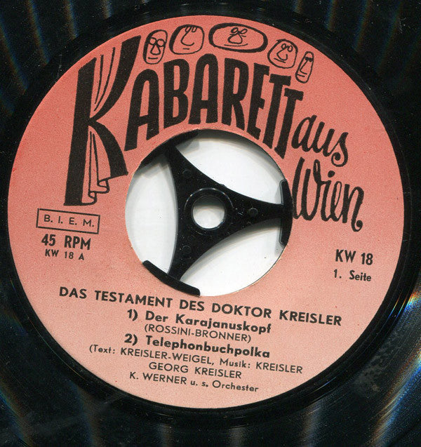 Georg Kreisler : Das Testament Des Dr. Kreisler (7", EP, Mono)