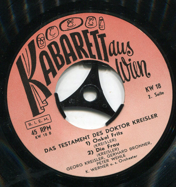 Georg Kreisler : Das Testament Des Dr. Kreisler (7", EP, Mono)