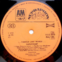 Supertramp : "...Famous Last Words..." (LP, Album, Ora)
