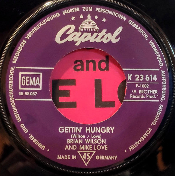 Brian Wilson & Mike Love : Gettin' Hungry (7", Single)