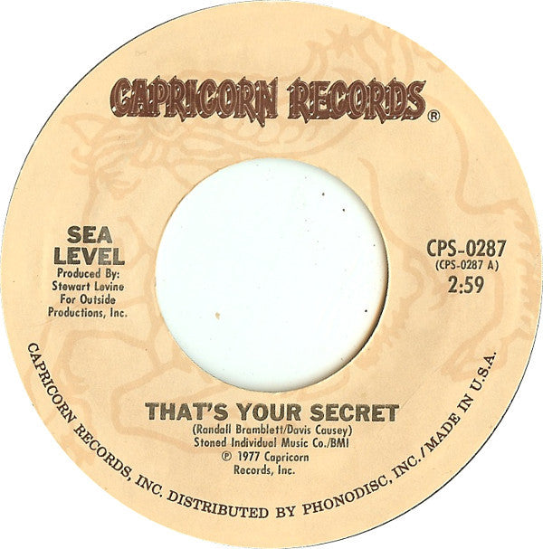 Sea Level : That's Your Secret (7", Styrene, Pit)