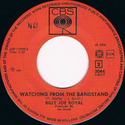 Billy Joe Royal : Hush (7", Single)