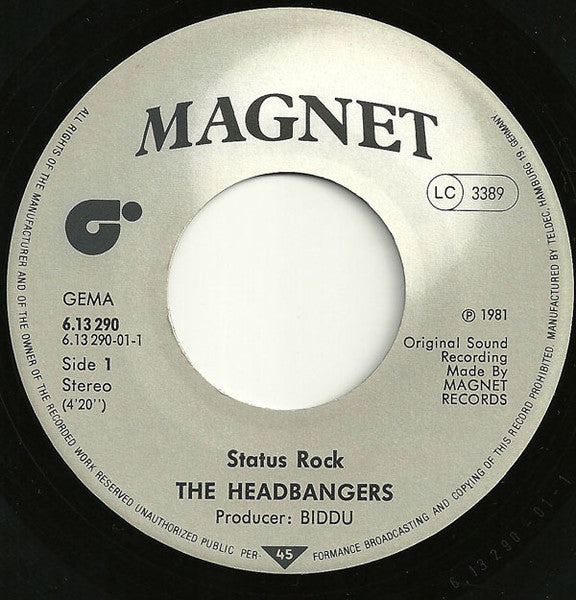 The Headbangers (4) : Status Rock (7", Single)