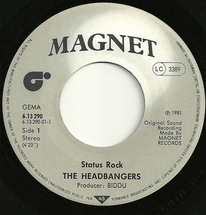 The Headbangers (4) : Status Rock (7", Single)