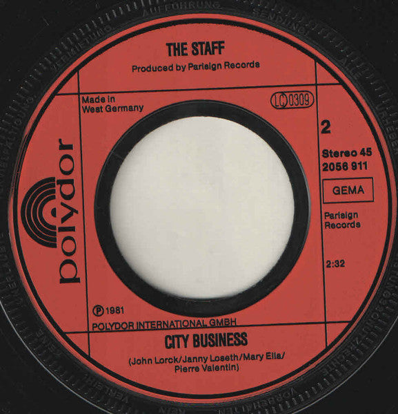 The Staff (2) : Tcha Tcha Tchina (7", Single)