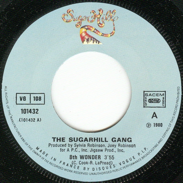 Sugarhill Gang : 8th Wonder / Sugar Hill Groove (7")