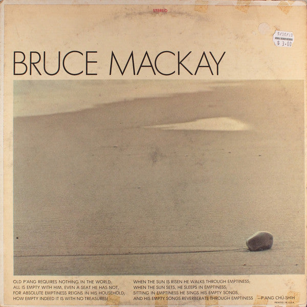 Bruce Mackay* : Bruce Mackay (LP, Album)