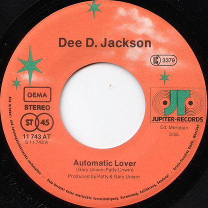 Dee D. Jackson : Automatic Lover (7", Single)