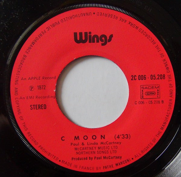 Wings (2) : Hi, Hi, Hi / C Moon (7", Single)