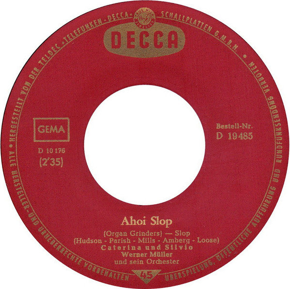 Caterina Valente Und Silvio Francesco* : Ahoi-Slop (7", Single)