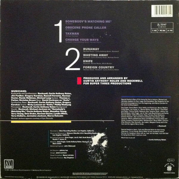 Rockwell : Somebody's Watching Me (LP, Album)