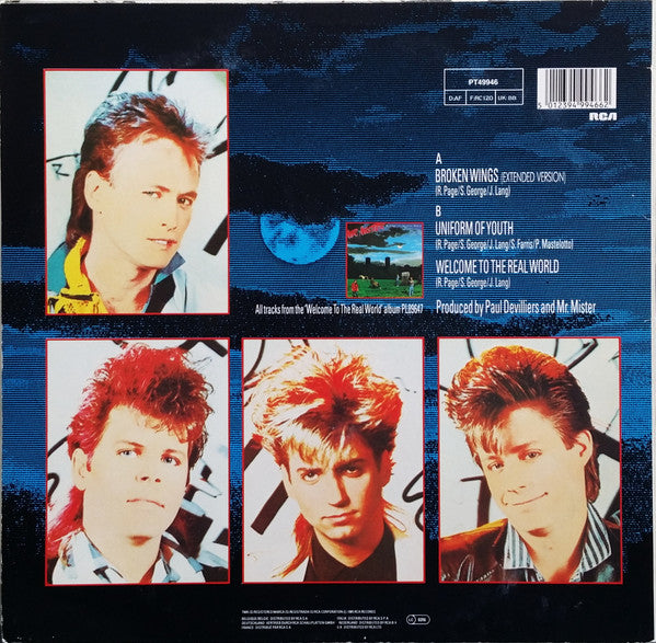 Mr. Mister : Broken Wings (Extended Version) (12", Single)
