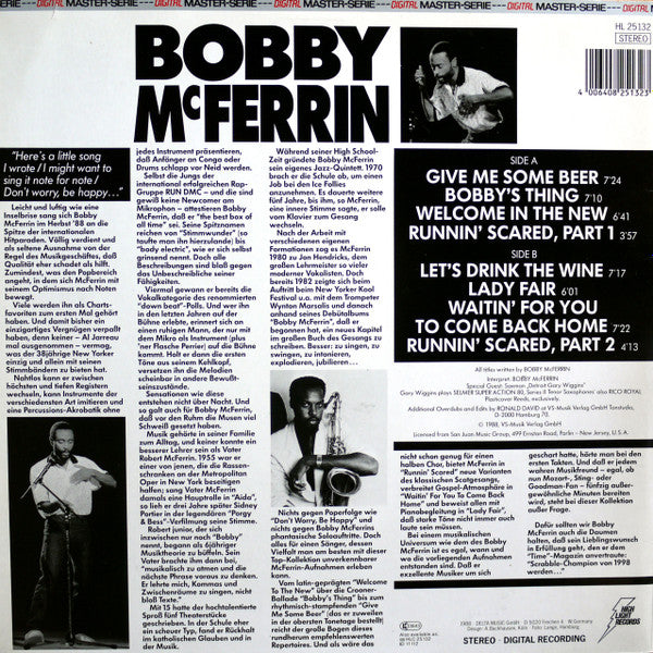 Bobby McFerrin : Bobby's Thing (LP, Comp)
