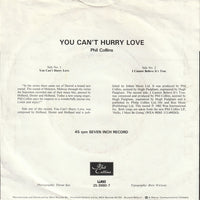 Phil Collins : You Can't Hurry Love (7", Single)