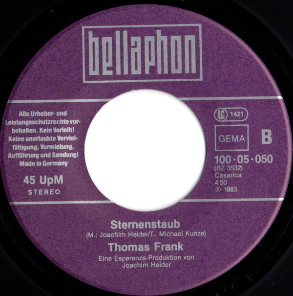 Thomas Frank : Liebe Über Video (7", Single)