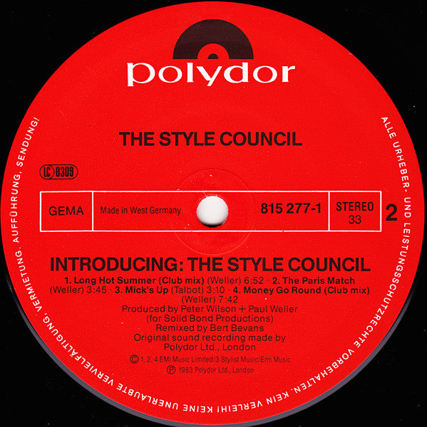 The Style Council : Introducing: The Style Council (LP, MiniAlbum)